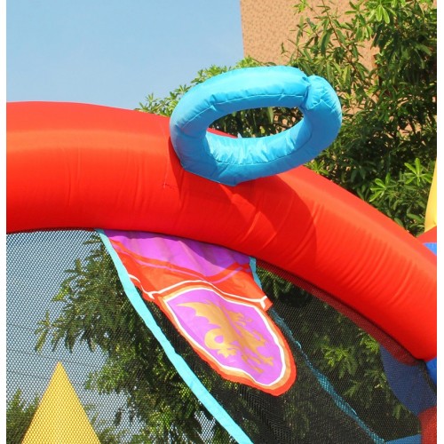 Castello Gonfiabile per Bambini con Scivolo Draghetto Salterello Vasca Palline