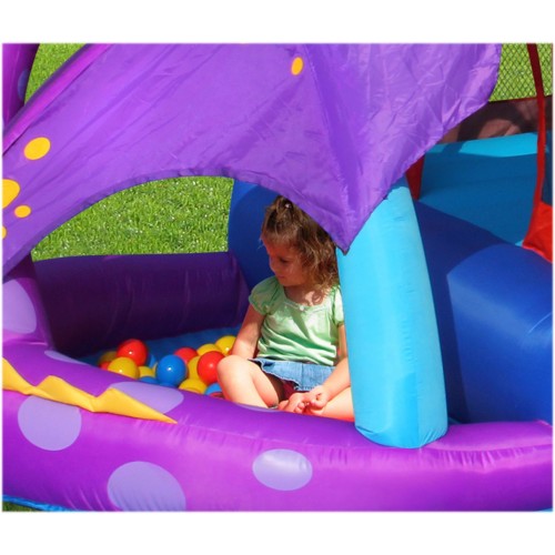 Castello Gonfiabile per Bambini con Scivolo Draghetto Salterello Vasca Palline