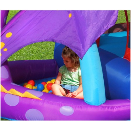 Castello Gonfiabile per Bambini con Scivolo Draghetto Salterello Vasca Palline