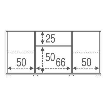 Mobile Madia 2 Ante 2 Cassetti Grigio Ossido Contenitore Buffet Credenza PortaTv