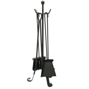 Set Accessori 4 Attrezzi per Stufa Camino Caminetto Barbecue BBQ Legna Paletta