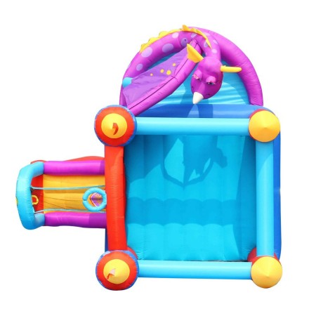 Castello Gonfiabile per Bambini con Scivolo Draghetto Salterello Vasca Palline