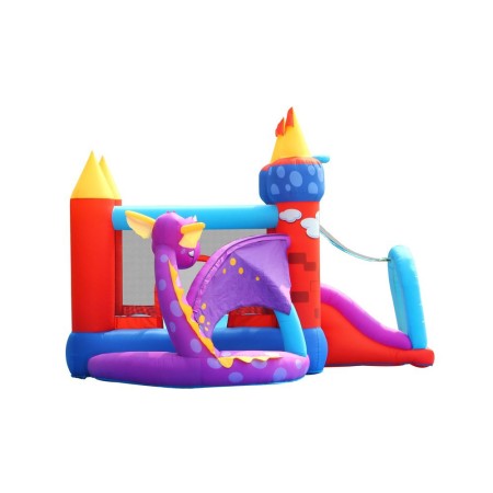 Castello Gonfiabile per Bambini con Scivolo Draghetto Salterello Vasca Palline
