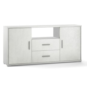 Mobile Madia 2 Ante 2 Cassetti Ossido Bianco Contenitore Credenza PortaTv Salone