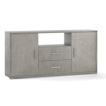 Mobile Madia 2 Ante 2 Cassetti Grigio Contenitore Buffet Credenza Tv Soggiorno