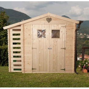 Casetta in Legno 2.5x2 Legnaia 19mm Giardino Esterno Attrezzi Blockhouse Rimessa 2