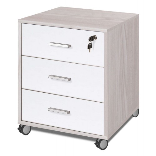 Tavolo Scrivania 150 cm Olmo con Cassettiera Grande Ufficio Cameretta Porta Pc