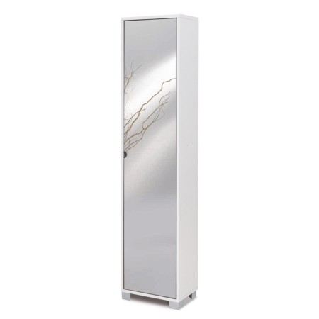 Mobile Alto 1 Anta 190 con Specchio Ingresso Scarpiera Armadio a Colonna Bagno