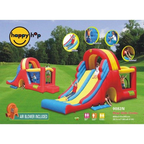 Castello Gonfiabile per Bambini Mega Scivoli Combo 285x600 con Gonfiatore Pompa