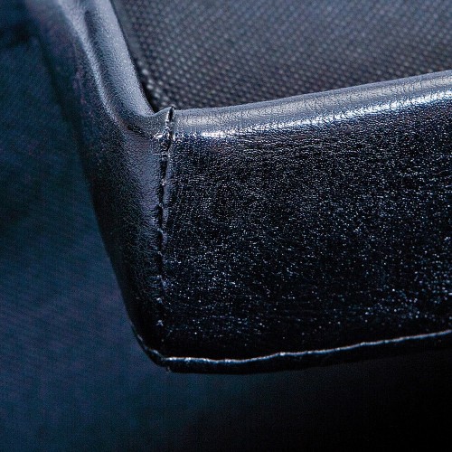Pouf Nero Contenitore Grande Pouff Puf Ecopelle Rettangolare Poggiapiedi Divano