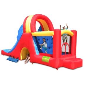 Castello Gonfiabile per Bambini Mega Scivoli Combo 285x600 con Gonfiatore Pompa 2