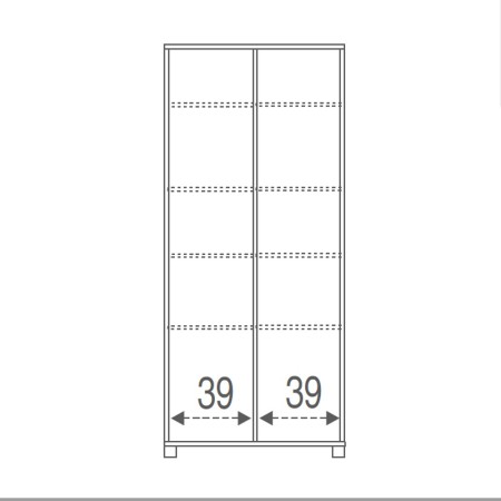 Armadio a 2 Ante Slim Mobile con Specchio 190 Bianco Ripiani Ingresso Scarpiera