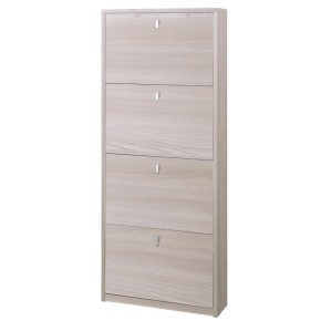 Mobile Scarpiera 4 Ante a Ribalta Olmo Slim Kit Legno Salvaspazio Porta Scarpe