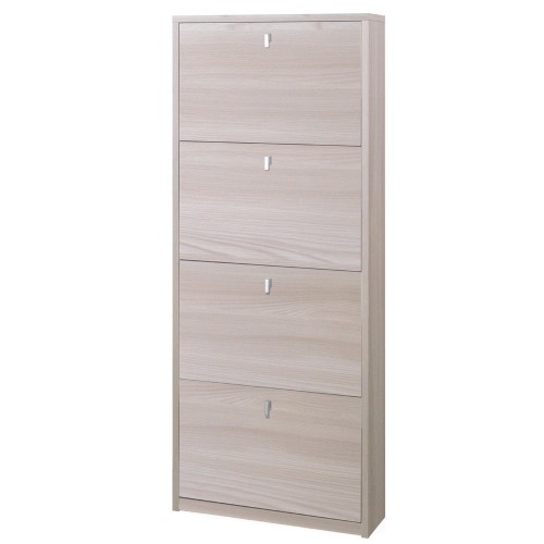 Mobile Scarpiera 4 Ante a Ribalta Olmo Slim Kit Legno Salvaspazio Porta Scarpe