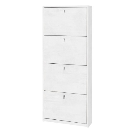 Mobile Scarpiera Ossido Bianco Slim 4 Ante a Ribalta Salvaspazio 10 Paia Scarpe