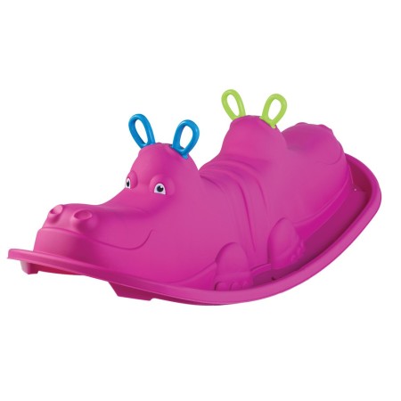 Dondolo Colorato in Plastica 2 Posti Gioco Cavalcabile per Bambini da Giardino