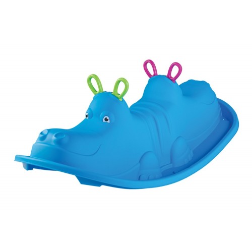 Dondolo Colorato in Plastica 2 Posti Gioco Cavalcabile per Bambini da Giardino