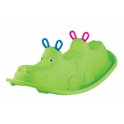 Dondolo Colorato in Plastica 2 Posti Gioco Cavalcabile per Bambini da Giardino