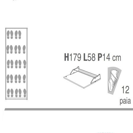 Scarpiera Slim 5 Ante con Specchio Ribalta Bianco Legno Porta Scarpe Salvaspazio