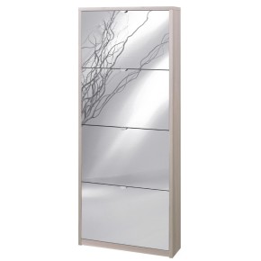 Scarpiera Olmo 4 Ante Ribalta con Specchio Slim Salvaspazio Portascarpe 10 paia