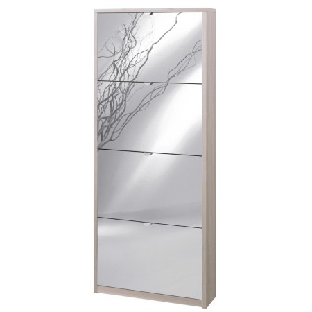Scarpiera Olmo 4 Ante Ribalta con Specchio Slim Salvaspazio Portascarpe 10 paia