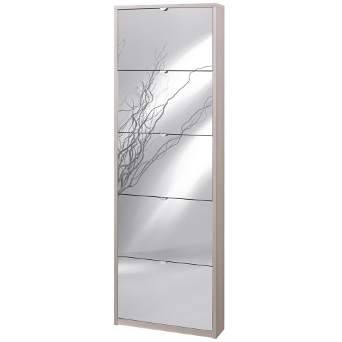 Scarpiera Slim Olmo 5 Ante con Specchio Ribalta Legno Porta Scarpe Salvaspazio