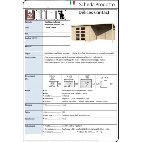 Casa Tettoia Block House 580x300 Legno 28 mm Giardino Parcheggio Auto Moto Bici 2