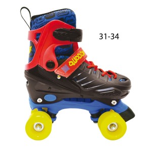 Pattini a 4 Rotelle per Bambino 31-34 Roller Stivaletto Regolabili Quad Freno