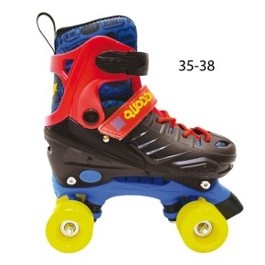 Pattini a 4 Rotelle per Bambino 35-38 Roller Stivaletto Regolabili Quad Freno