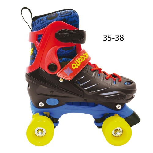 Pattini a 4 Rotelle per Bambino 35-38 Roller Stivaletto Regolabili Quad Freno