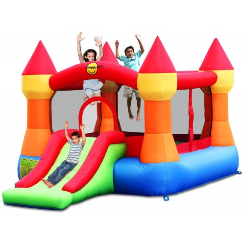 Castello Gonfiabile Incantato Magico Scivolo Bambini Saltarello Pompa Elettrica
