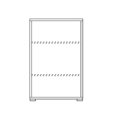 Armadio 2 Ante Grigio Ossido Bianco Multiuso con Ripiani Ufficio Mobile Camera