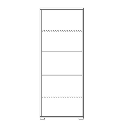 Mobile Libreria Alta 200 Ossido Bianco Ripiani Ufficio Scaffale Bambini Moderna