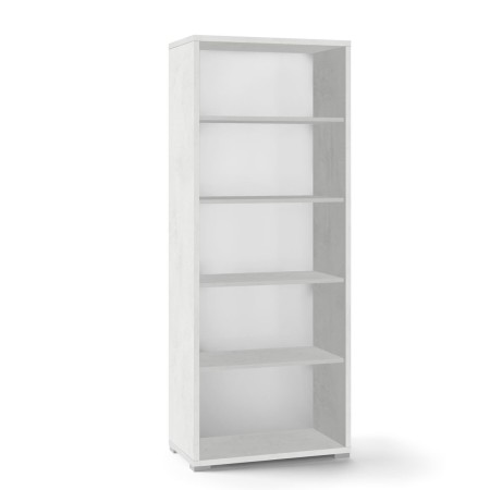 Mobile Libreria Alta 200 Ossido Bianco Ripiani Ufficio Scaffale Bambini Moderna