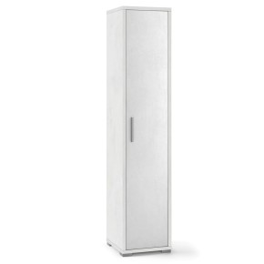 Armadio 1 Anta 200 Ossido Bianco Ufficio Mobile con Ripiani a Colonna da Bagno