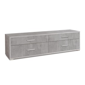 Mobile Moderno Porta TV 180 4 Cassetti Cemento Credenza Cassettiera Soggiorno