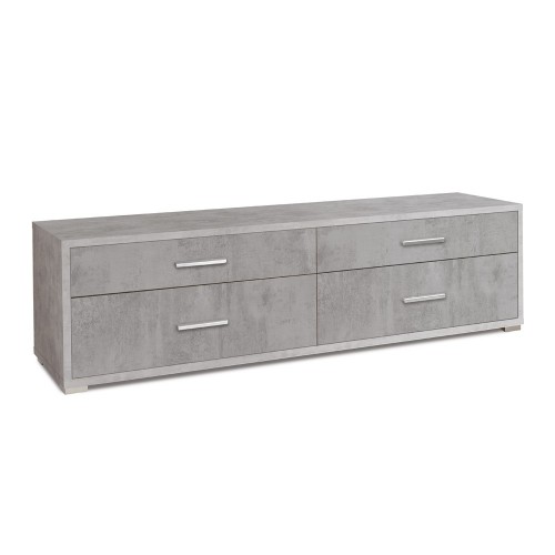 Mobile Moderno Porta TV 180 4 Cassetti Cemento Credenza Cassettiera Soggiorno