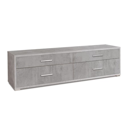 Mobile Moderno Porta TV 180 4 Cassetti Cemento Credenza Cassettiera Soggiorno