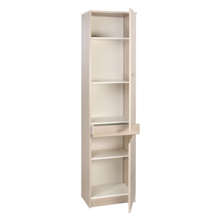 Armadio 180 2 Ante con Cassetto Mobile Alto Ripiani Scarpiera Colonna da Bagno