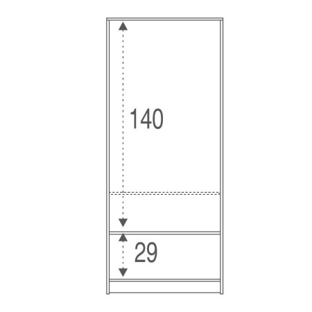 Armadio 180 h 2 Ante Appendiabiti Mobile con Ripiano da Ufficio Camera da Letto