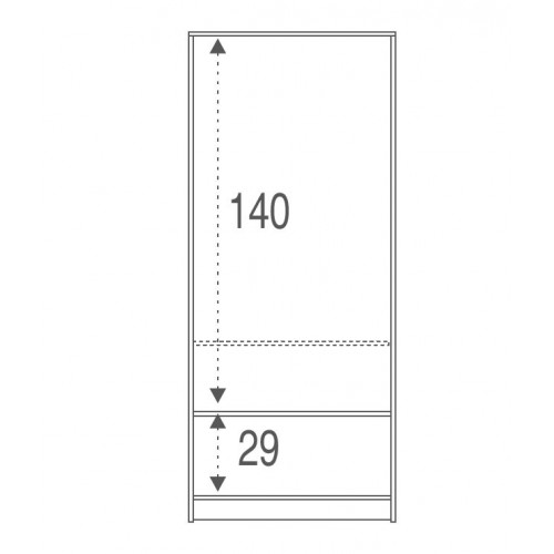 Armadio Bianco 180 2 Ante Appendiabiti Mobile con Ripiano Ufficio Camera Letto