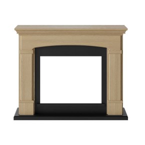 Cornice per Camino Elettrico Quercia in legno MDF da Pavimento Caminetto Terra 2