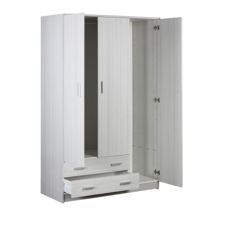 Armadio 180 h 3 Ante con 2 Cassetti Appendiabiti Mobile Cabina Camera da Letto