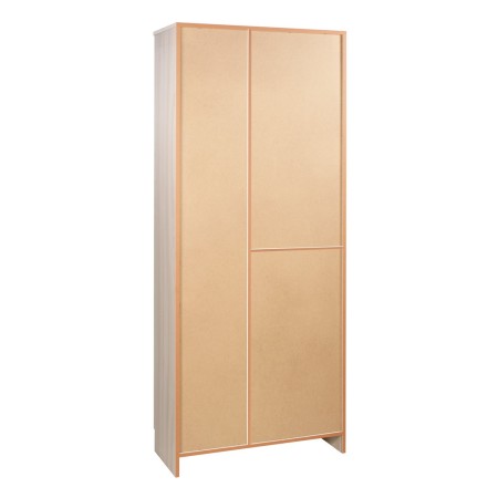 Armadio 180 Bianco 3 Ante Cassetto Mobile Porta Scope 6 Ripiani Scarpiera Bagno