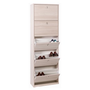 Scarpiera 25 paia 5 Ante a Ribalta Doppia Bianco Portascarpe Salvaspazio Slim 2