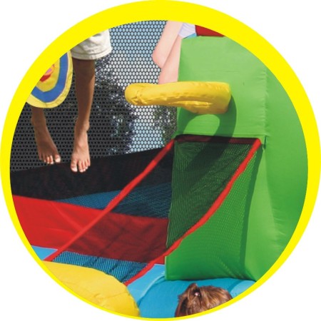 Castello Gonfiabile Scivolo per Bambini Gioco Vasca Palline Giardino Saltarello