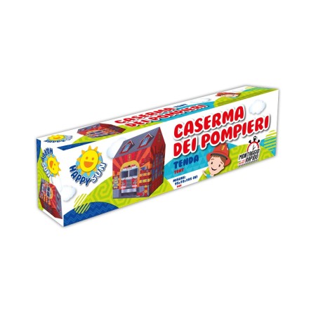Tenda da Gioco per Bambini Caserma Pompieri Casetta Bimbi Uso Interno Esterno