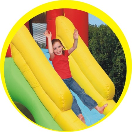 Castello Gonfiabile Scivolo per Bambini Gioco Vasca Palline Giardino Saltarello