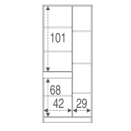 Armadio 180 3 Ante con Cassetto 6 Ripiani Mobile Porta Scope Scarpiera da Bagno