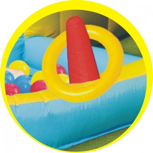 Castello Gonfiabile Scivolo per Bambini Gioco Vasca Palline Giardino Saltarello